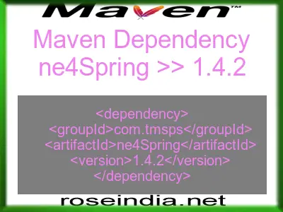 Maven dependency of ne4Spring version 1.4.2