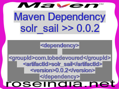 Maven dependency of solr_sail version 0.0.2