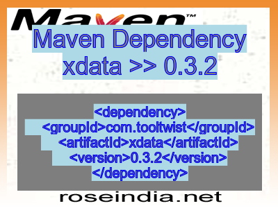 Maven dependency of xdata version 0.3.2