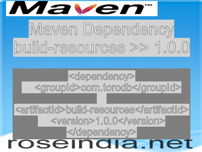 Maven dependency of build-resources version 1.0.0