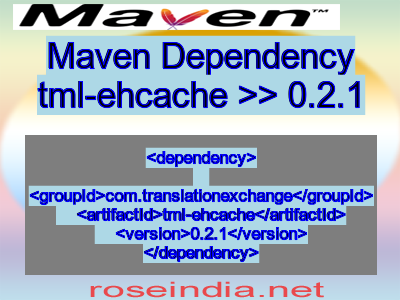 Maven dependency of tml-ehcache version 0.2.1