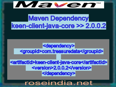 Maven dependency of keen-client-java-core version 2.0.0.2