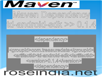 Maven dependency of td-android-sdk version 0.1.4