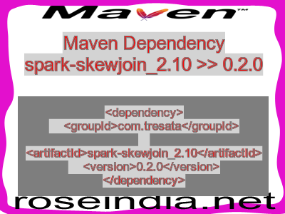Maven dependency of spark-skewjoin_2.10 version 0.2.0