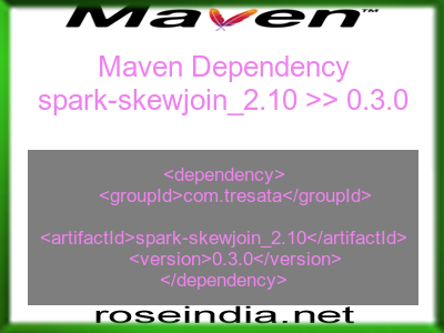 Maven dependency of spark-skewjoin_2.10 version 0.3.0