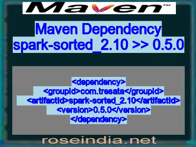 Maven dependency of spark-sorted_2.10 version 0.5.0
