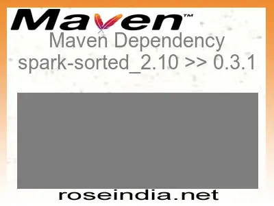 Maven dependency of spark-sorted_2.10 version 0.3.1