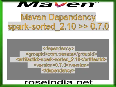 Maven dependency of spark-sorted_2.10 version 0.7.0