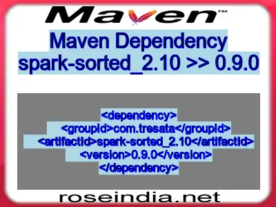 Maven dependency of spark-sorted_2.10 version 0.9.0