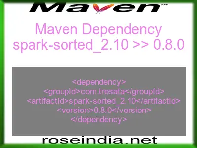 Maven dependency of spark-sorted_2.10 version 0.8.0