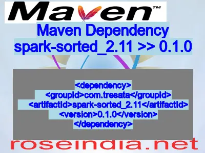 Maven dependency of spark-sorted_2.11 version 0.1.0