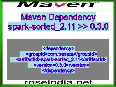 Maven dependency of spark-sorted_2.11 version 0.3.0