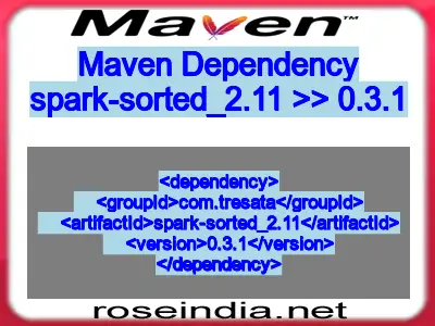 Maven dependency of spark-sorted_2.11 version 0.3.1
