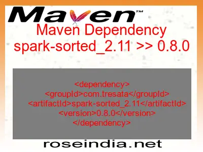 Maven dependency of spark-sorted_2.11 version 0.8.0