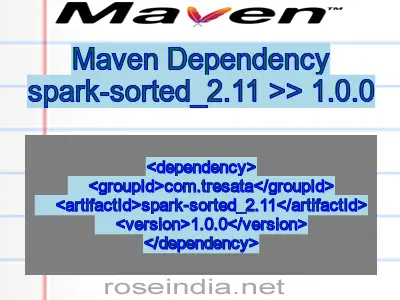 Maven dependency of spark-sorted_2.11 version 1.0.0