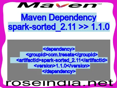 Maven dependency of spark-sorted_2.11 version 1.1.0