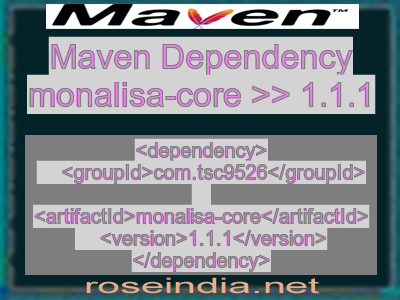 Maven dependency of monalisa-core version 1.1.1