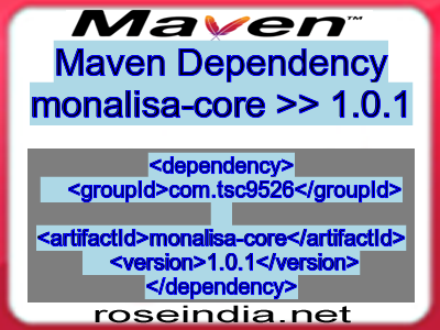 Maven dependency of monalisa-core version 1.0.1