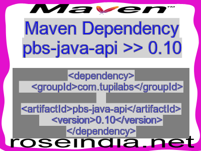 Maven dependency of pbs-java-api version 0.10