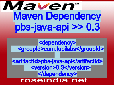 Maven dependency of pbs-java-api version 0.3