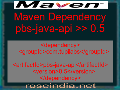 Maven dependency of pbs-java-api version 0.5