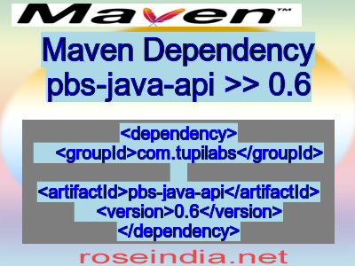 Maven dependency of pbs-java-api version 0.6