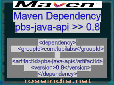 Maven dependency of pbs-java-api version 0.8