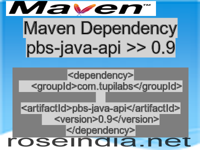 Maven dependency of pbs-java-api version 0.9