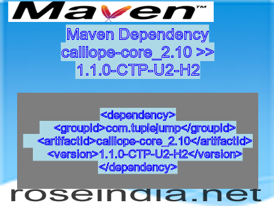 Maven dependency of calliope-core_2.10 version 1.1.0-CTP-U2-H2