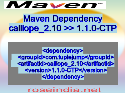 Maven dependency of calliope_2.10 version 1.1.0-CTP