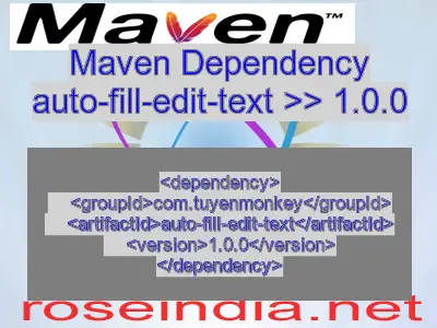 Maven dependency of auto-fill-edit-text version 1.0.0