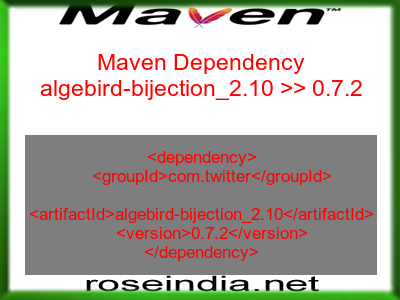 Maven dependency of algebird-bijection_2.10 version 0.7.2