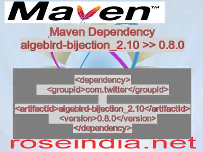Maven dependency of algebird-bijection_2.10 version 0.8.0