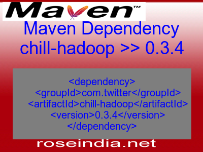 Maven dependency of chill-hadoop version 0.3.4
