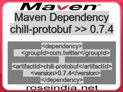 Maven dependency of chill-protobuf version 0.7.4