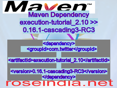 Maven dependency of execution-tutorial_2.10 version 0.16.1-cascading3-RC3