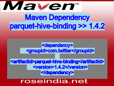 Maven dependency of parquet-hive-binding version 1.4.2