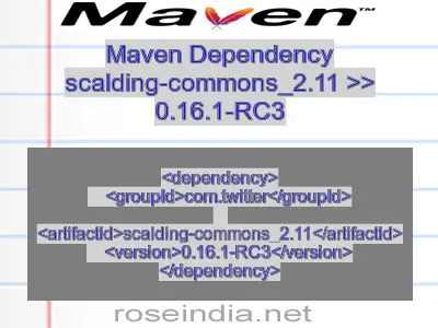 Maven dependency of scalding-commons_2.11 version 0.16.1-RC3