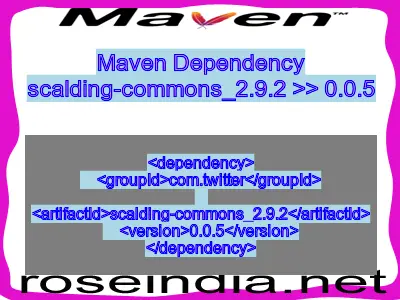 Maven dependency of scalding-commons_2.9.2 version 0.0.5