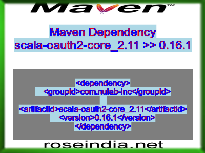Maven dependency of scala-oauth2-core_2.11 version 0.16.1