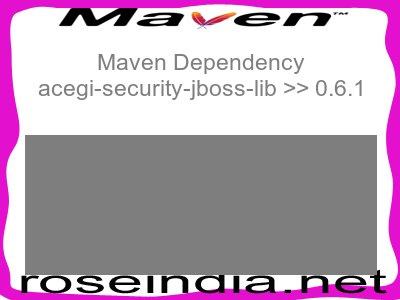 Maven dependency of acegi-security-jboss-lib version 0.6.1
