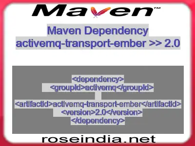 Maven dependency of activemq-transport-ember version 2.0
