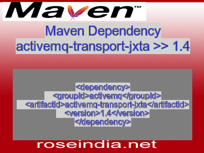 Maven dependency of activemq-transport-jxta version 1.4
