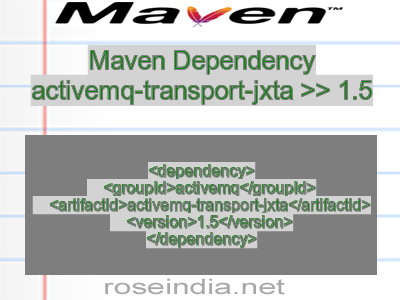 Maven dependency of activemq-transport-jxta version 1.5