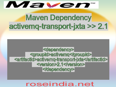Maven dependency of activemq-transport-jxta version 2.1
