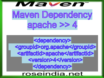 Maven dependency of apache version 4