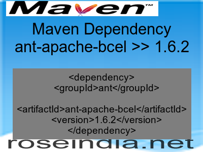 Maven dependency of ant-apache-bcel version 1.6.2