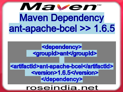 Maven dependency of ant-apache-bcel version 1.6.5