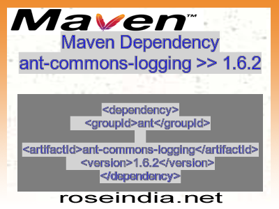 Maven dependency of ant-commons-logging version 1.6.2
