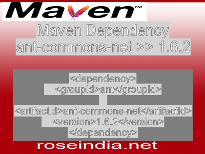 Maven dependency of ant-commons-net version 1.6.2